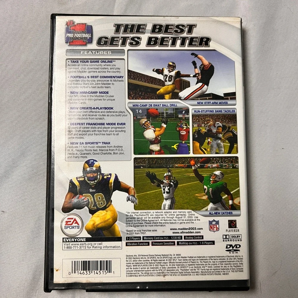 Xbox 360 &‎ PS2 Game Lot Madden 2004 Disney Infinity 2.0 Kinect Adventures uDraw